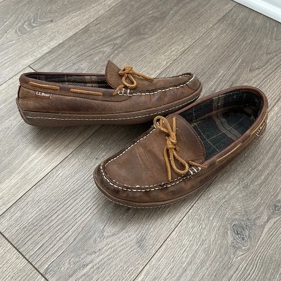 Bean Shoes Mens Ll Bean Handsewn Slippers Genuine Leather